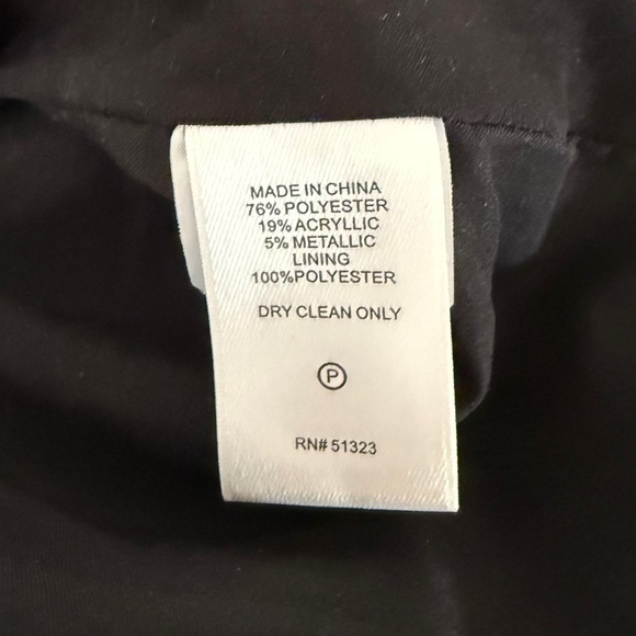 CeCe Tweed Shift Dress Metallic Blue Black White Size 0 - Picture 9 of 9